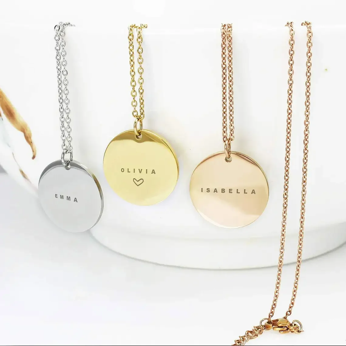 Custom Engraved Names Date Sta - Birth Flower Necklace recension och pris